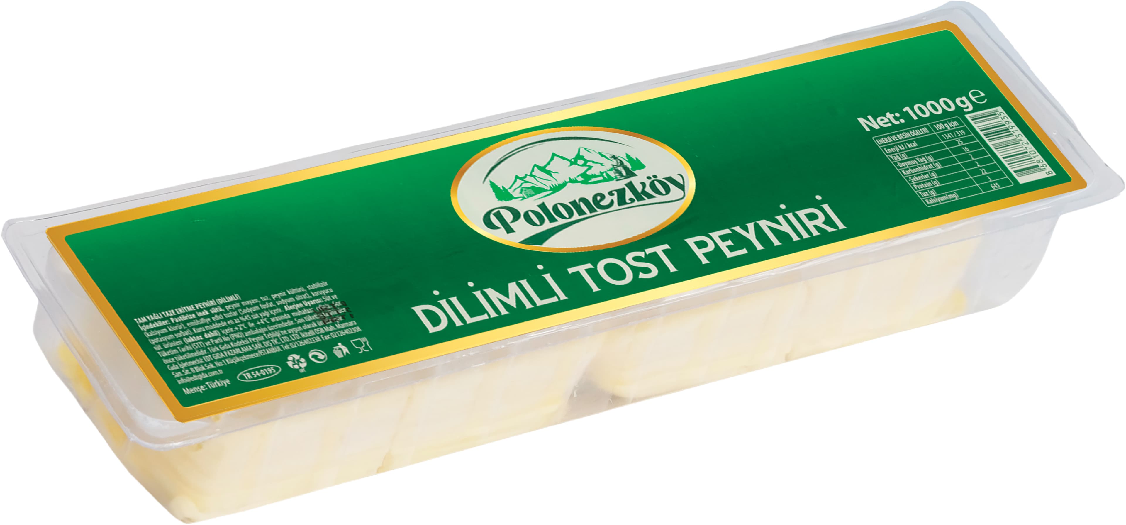 DİLİMLİ TOST PEYNİRİ 1000 G