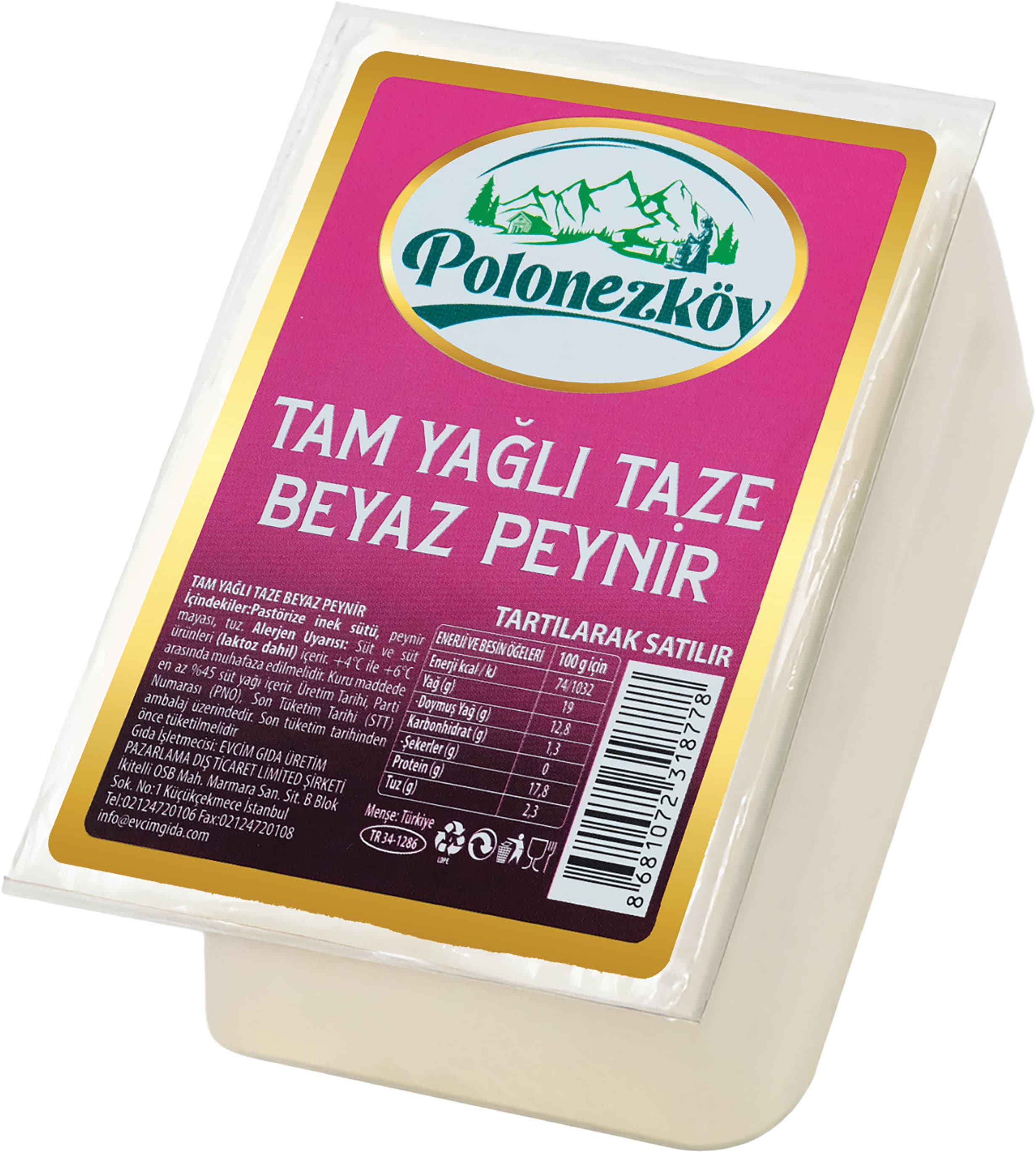 TAM YAĞLI TAZE BEYAZ PEYNİR (İNEK)