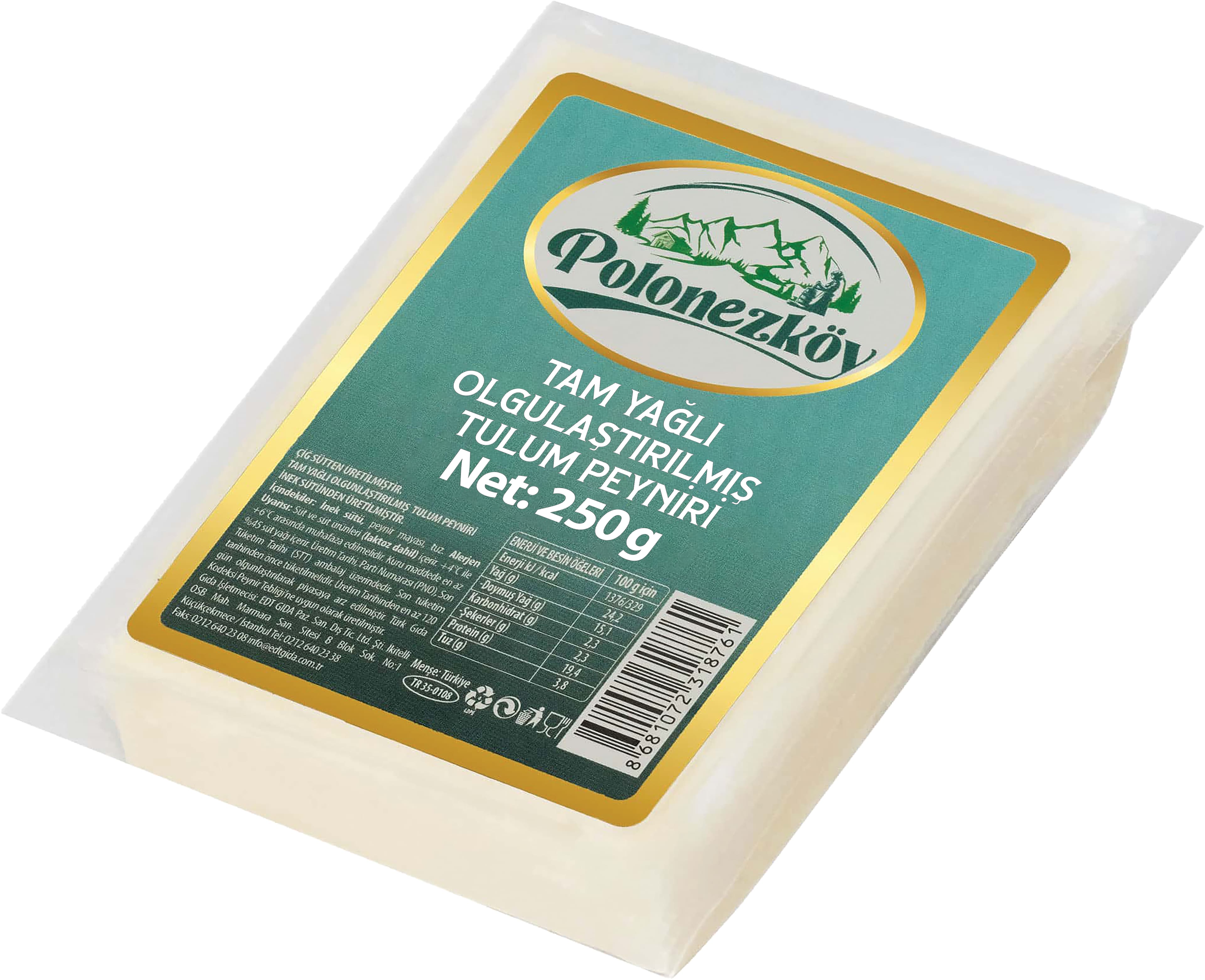 TAM YAĞLI OLGUNLAŞTIRILMIŞ TULUM PEYNİRİ 250 G