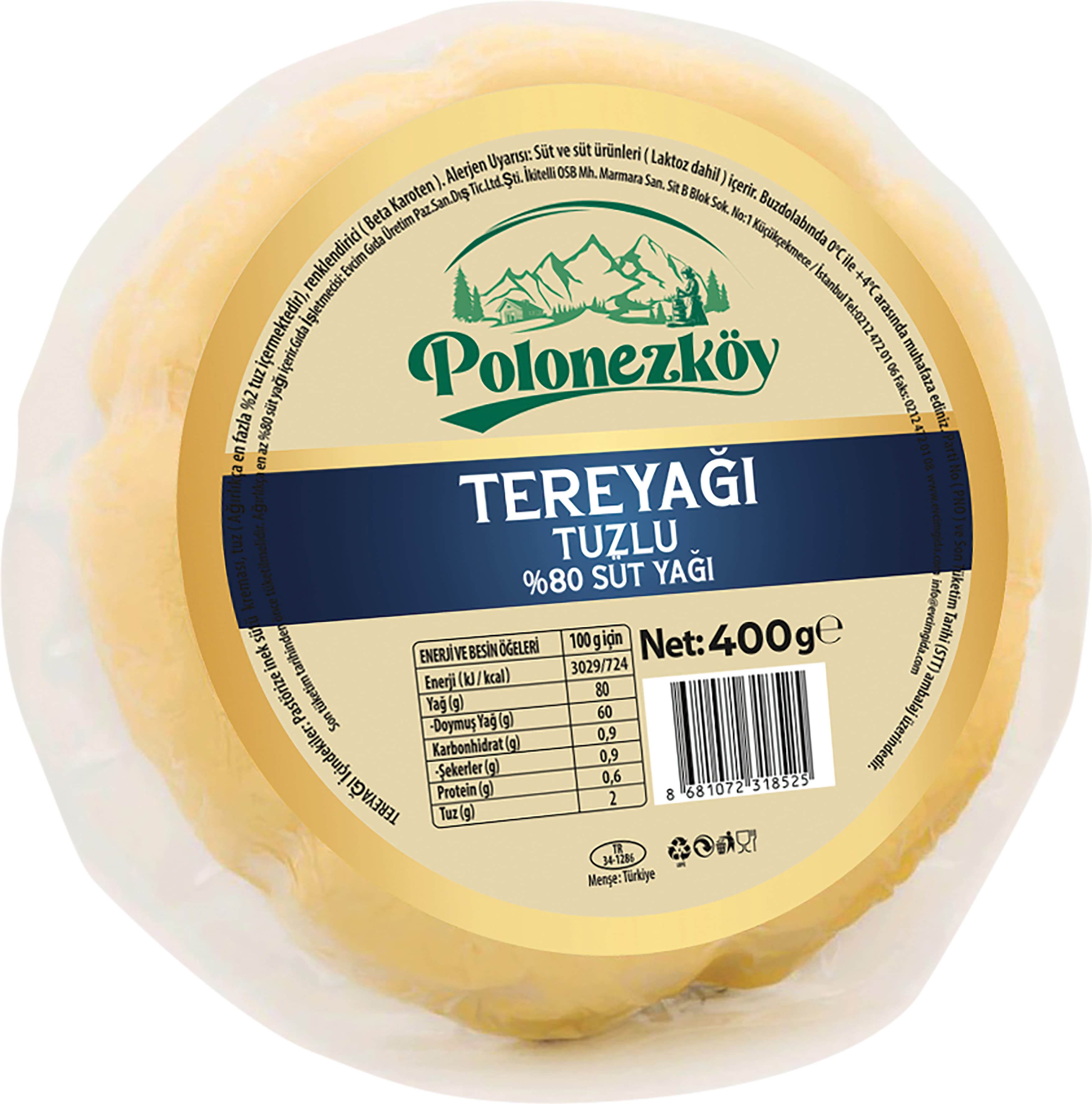 TUZLU TEREYAĞI 400 G