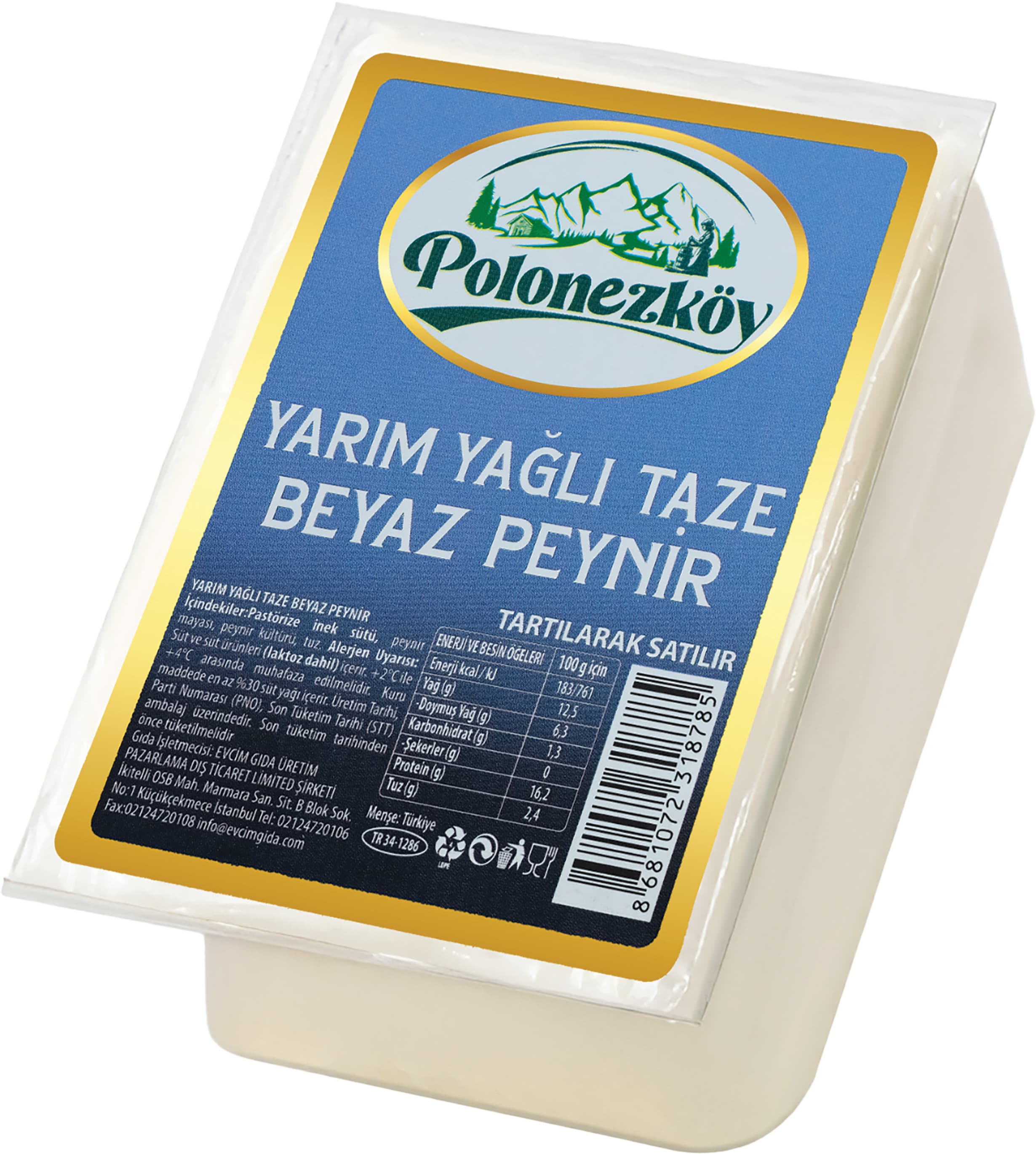 YARIM YAĞLI TAZE BEYAZ PEYNİR (İNEK)